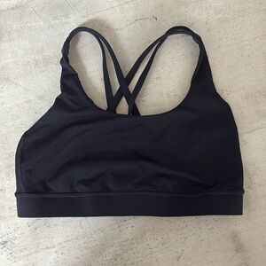 lululemon athletica Black Geometric Strappy Sports Bra